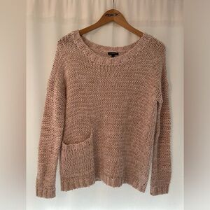 Dynamite pink sweater knit women’s M medium long sleeve sparkle thread blush